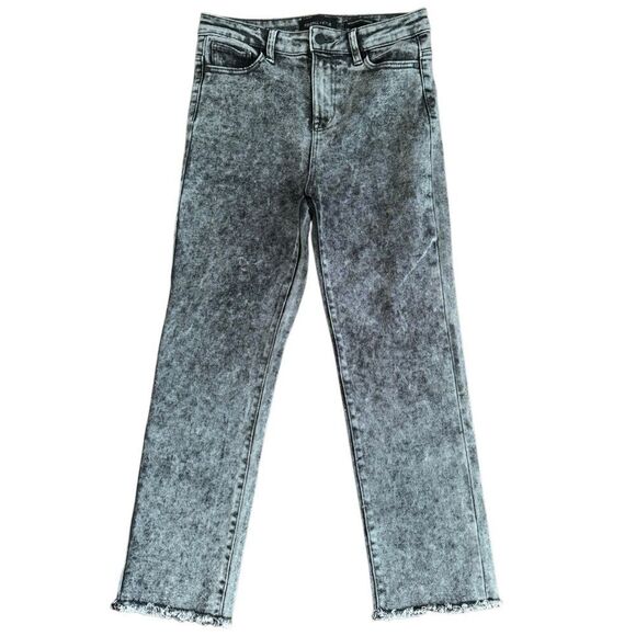 Kendall + Kylie The Icon High Rise Straight Denim Jean Black Acid Wash Size 7/28 - Picture 4 of 6